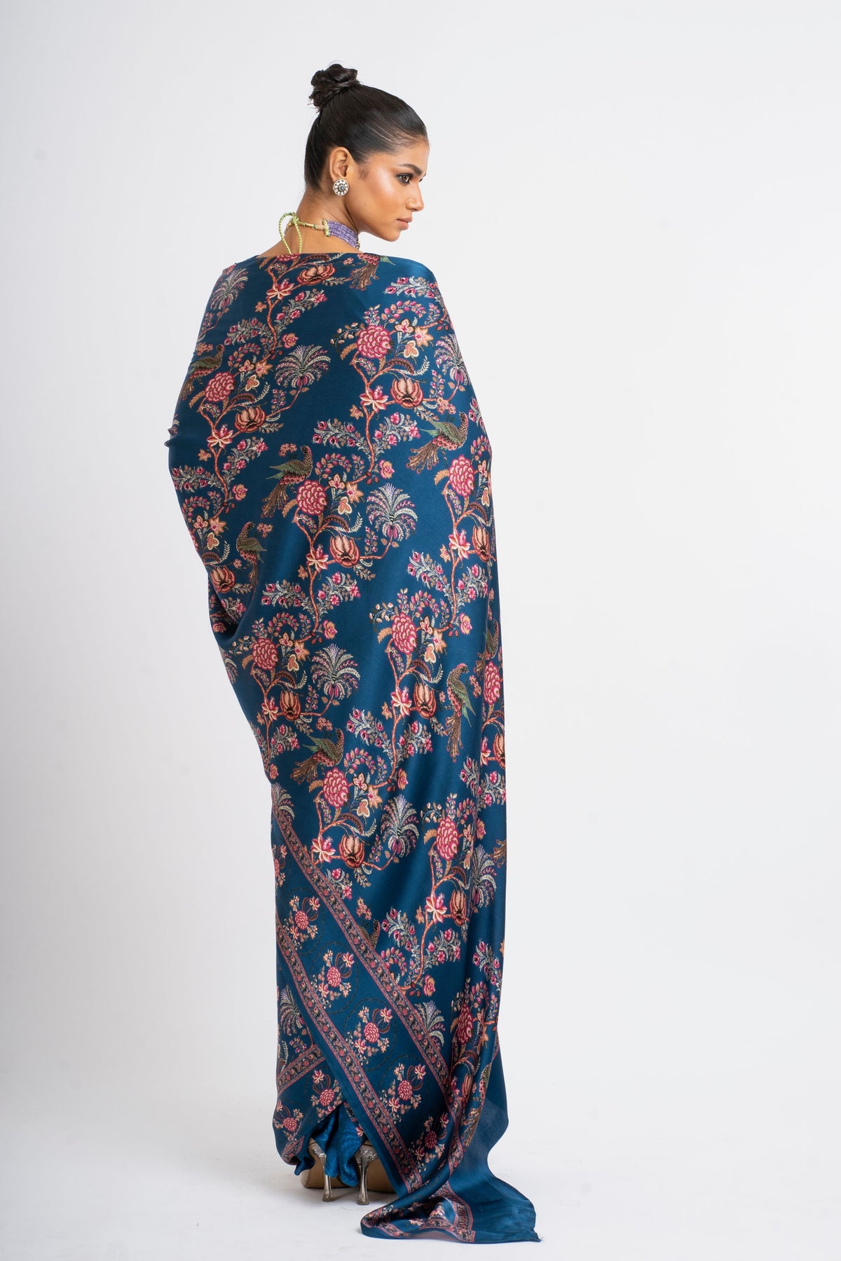 Alka Saree in Prussian Blue