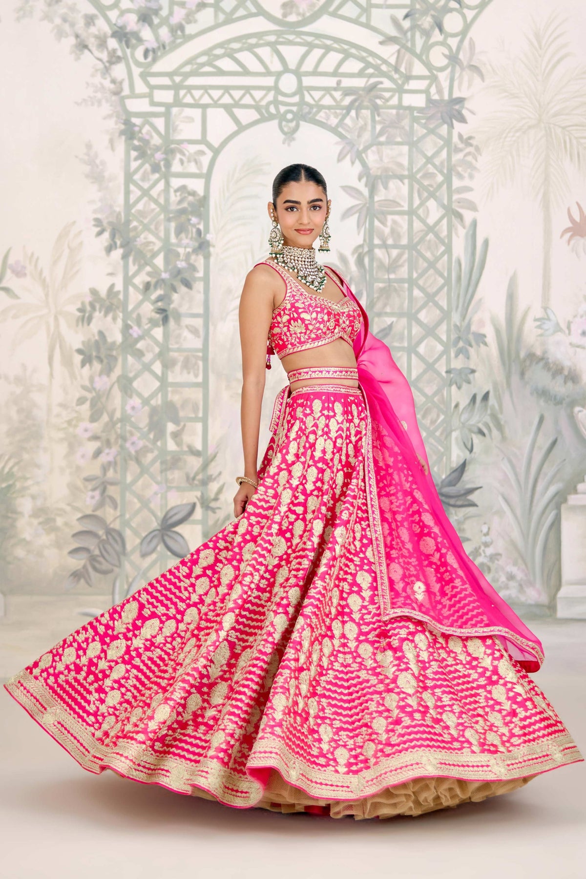 Fuchsia Pink Lehenga Set