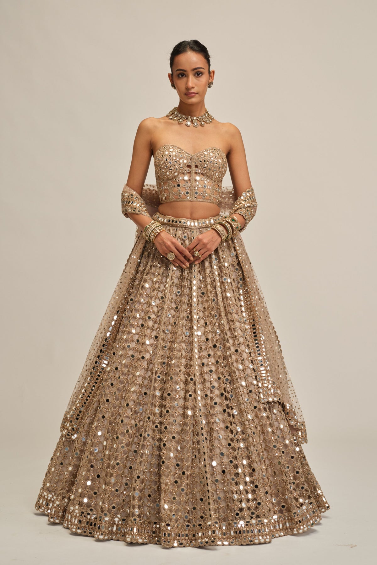 Modern Cutwork Lehenga Set