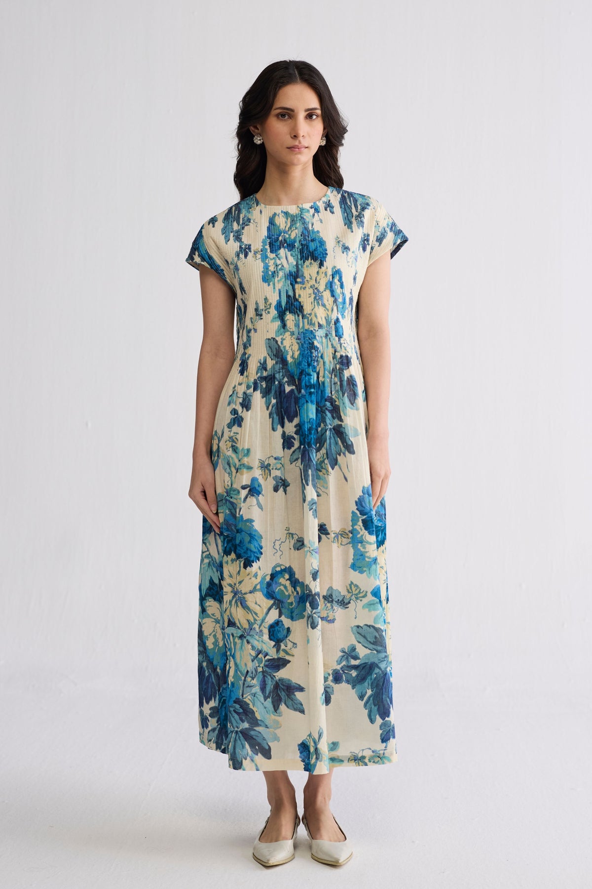 Royal Paradise Pintucks Dress