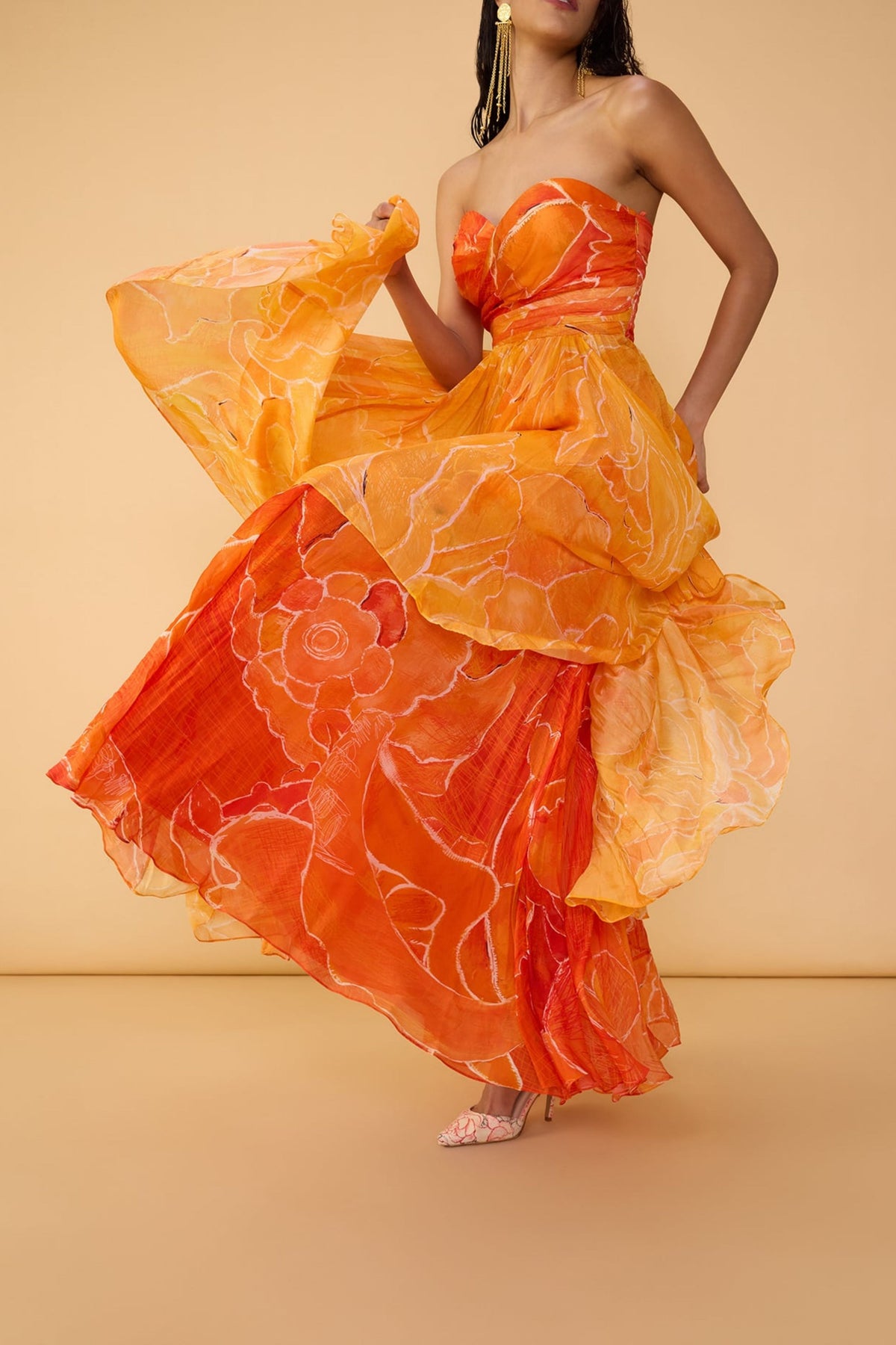 Orange Ombre Amora Dress