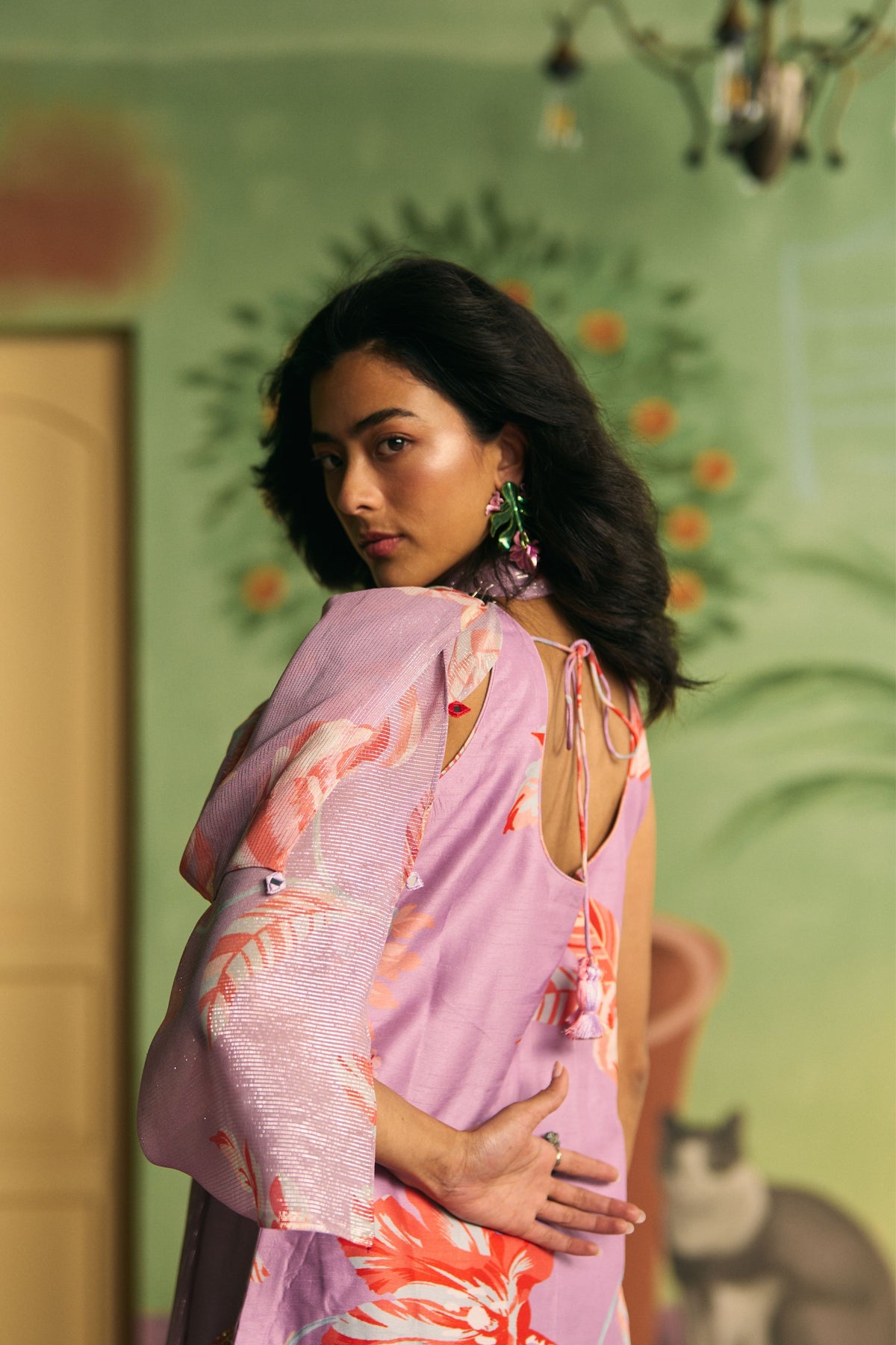 Lavender Garden Sharara Set