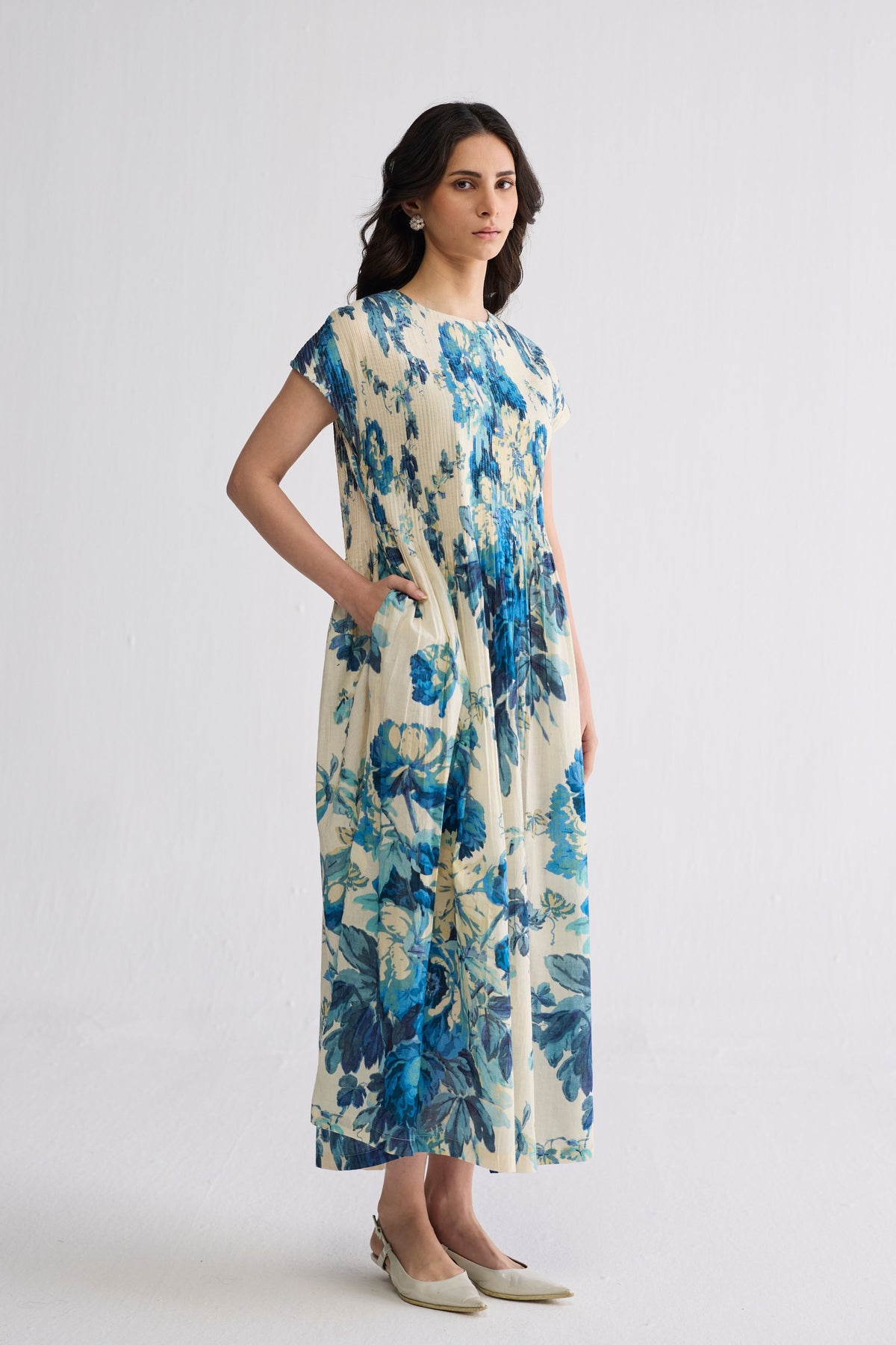 Royal Paradise Pintucks Dress