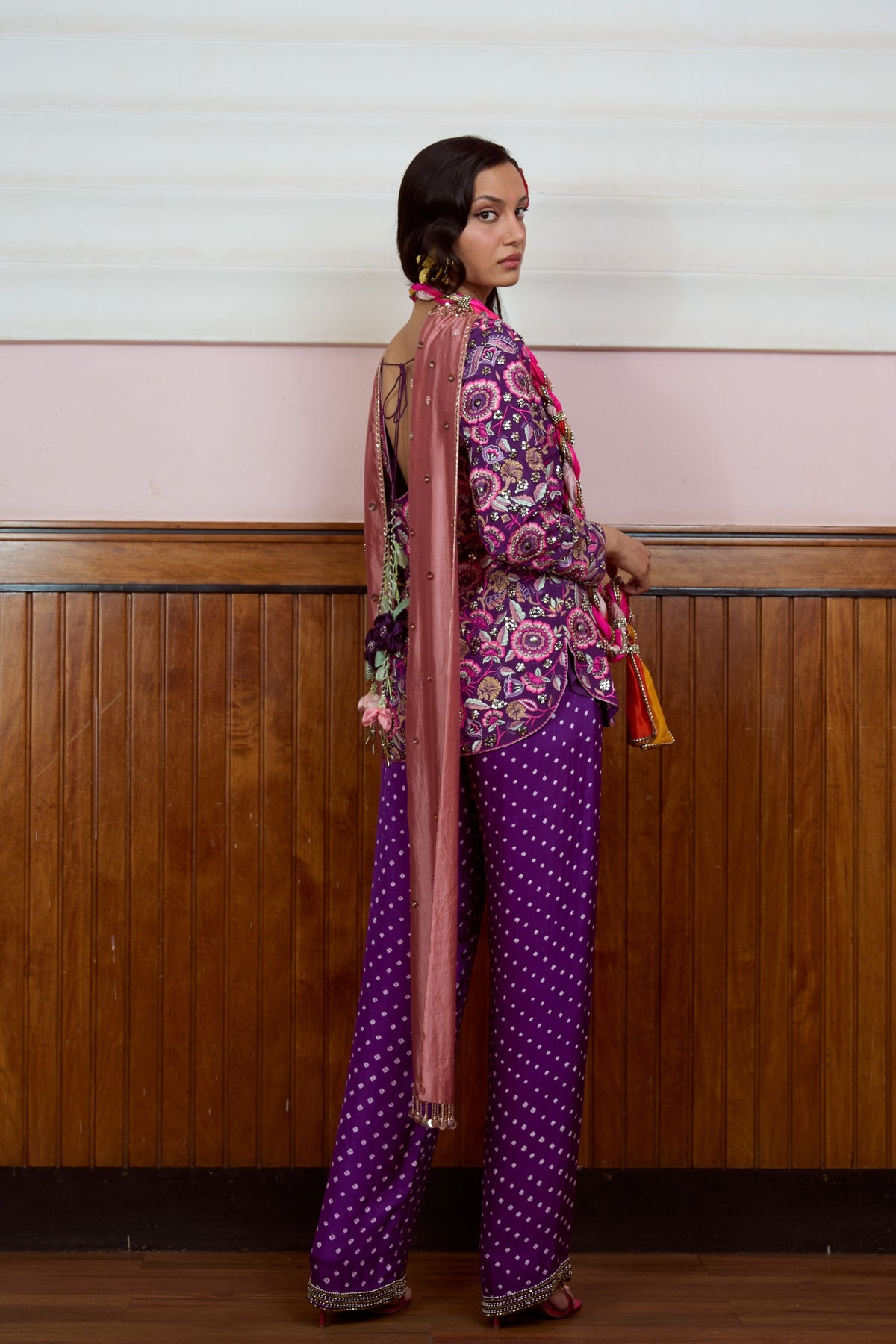 Dream Girl Purple Sequin Kurta Set