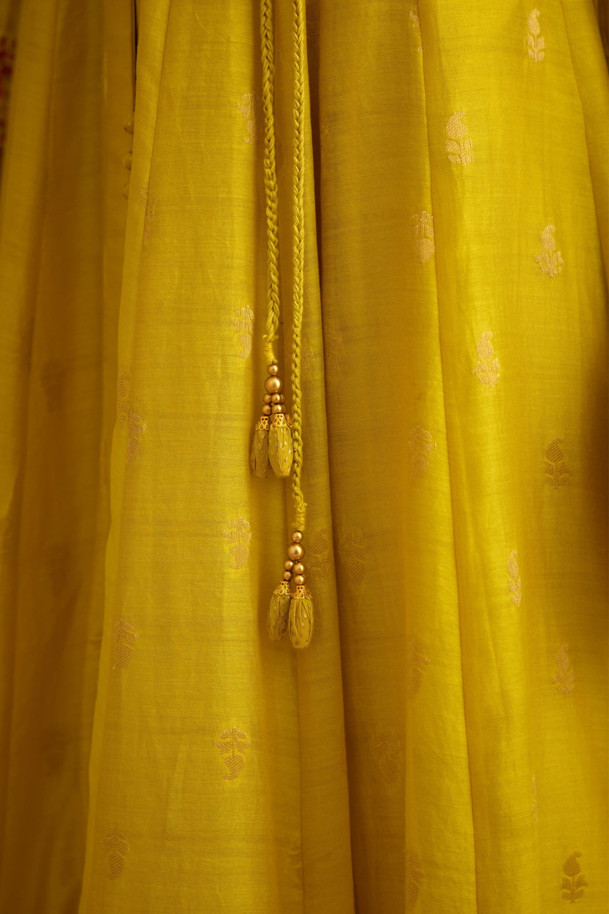 Lime green Anarkali set