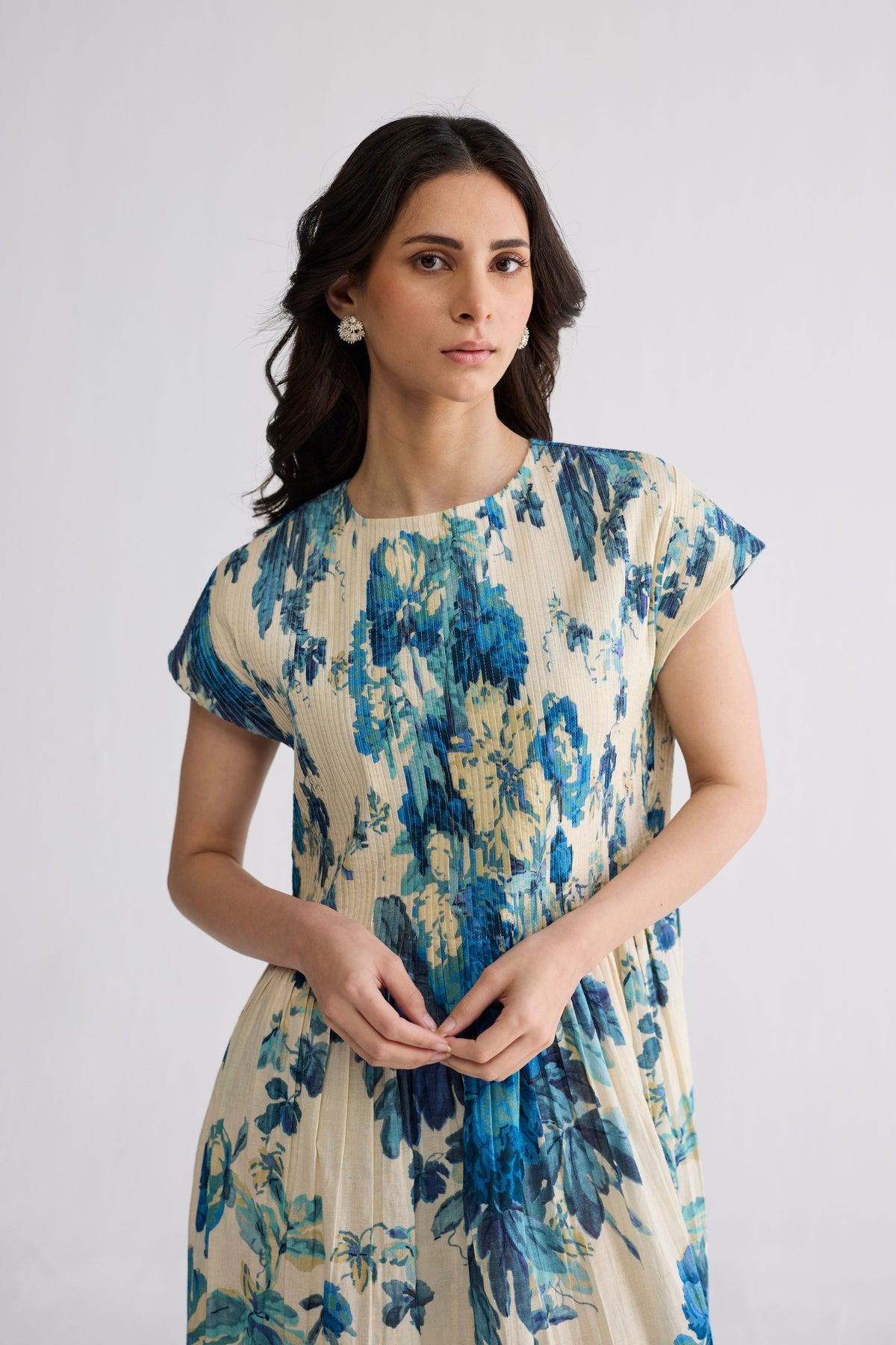 Royal Paradise Pintucks Dress