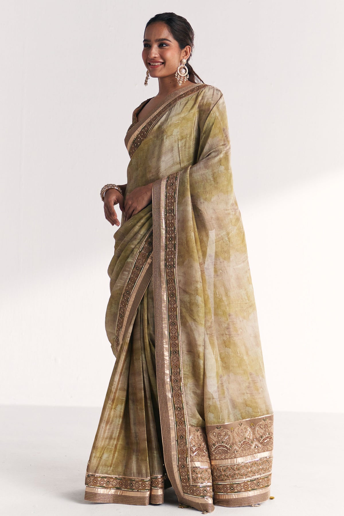 Falguni Green Saree