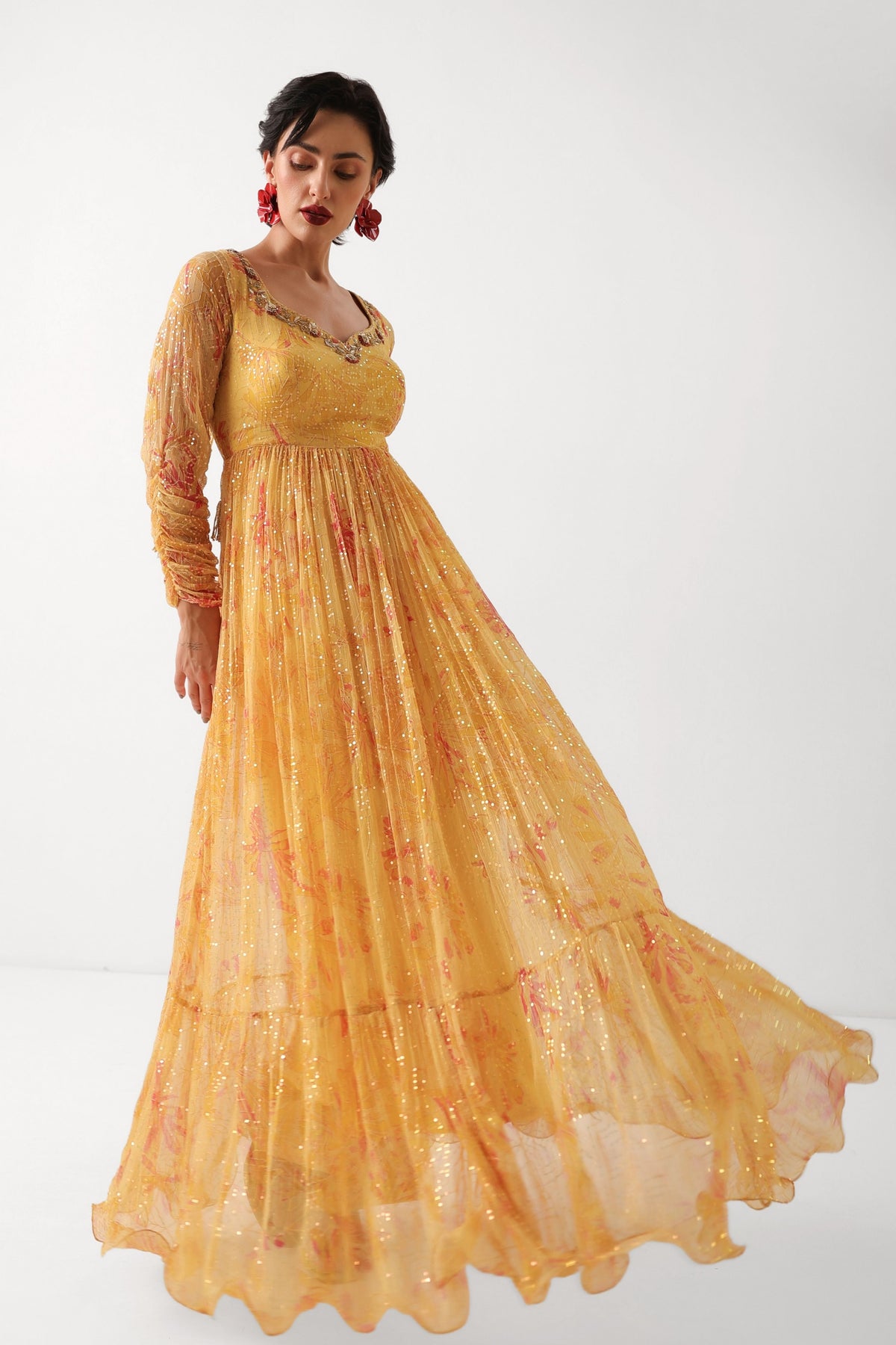 Kasundi Anarkali Set