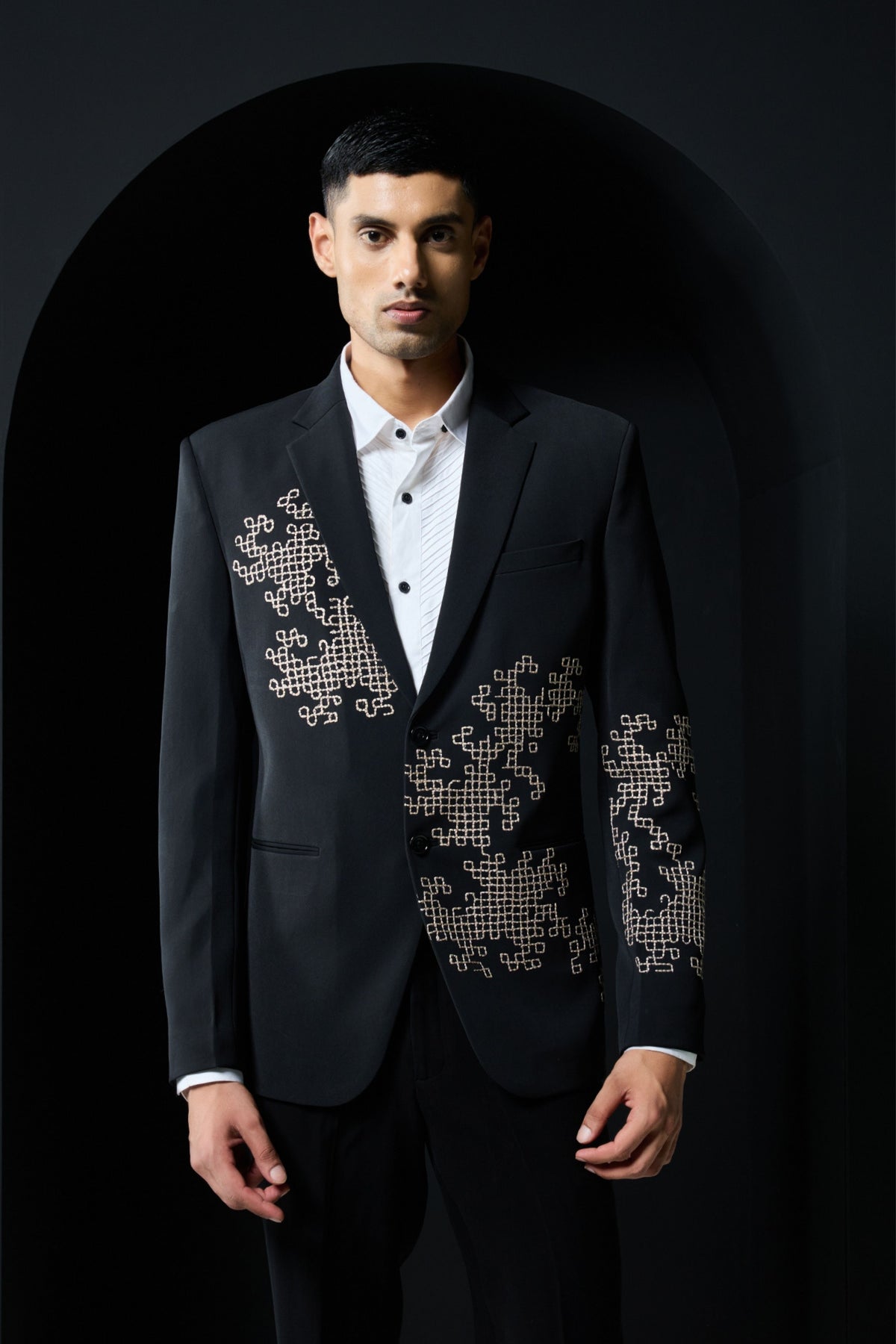Threadwork Black Blazer Set