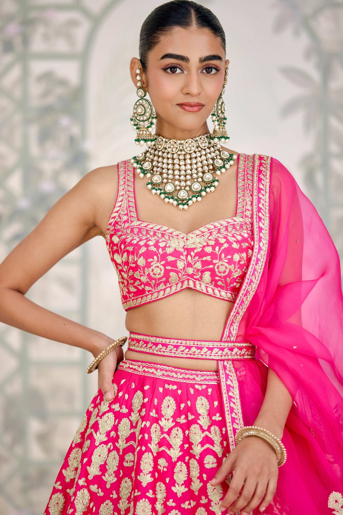 Fuchsia Pink Lehenga Set