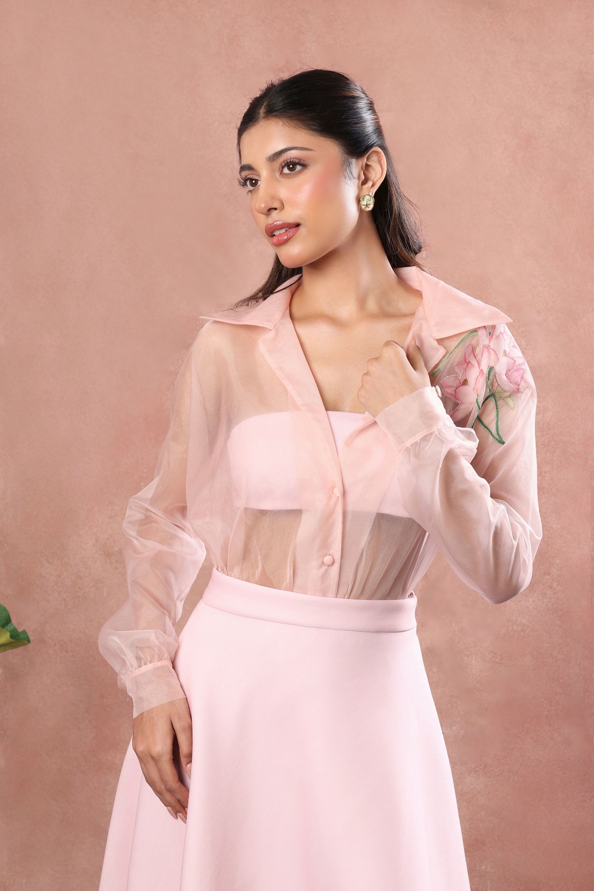 Blush Skirt Top Organza Set