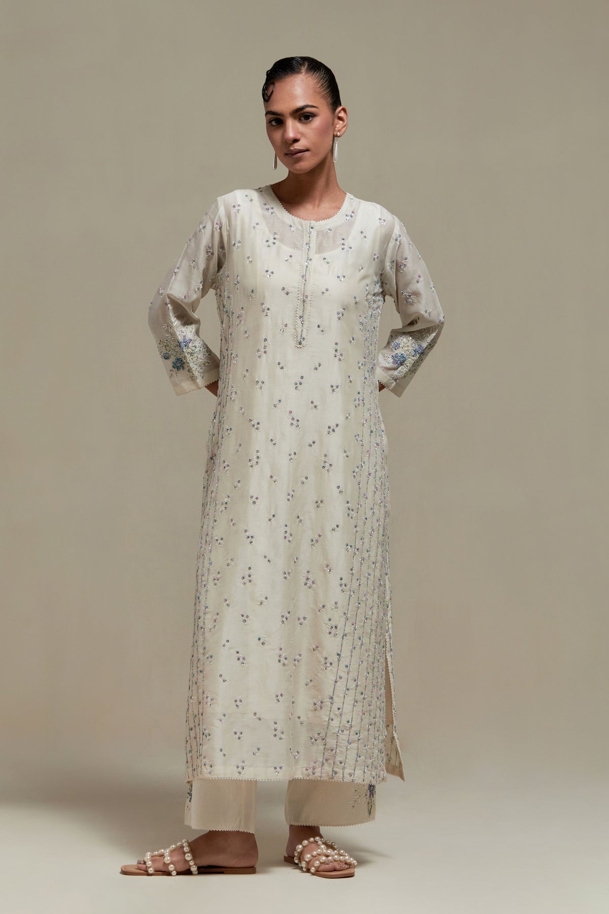 Blue Silk Kurta And Pants