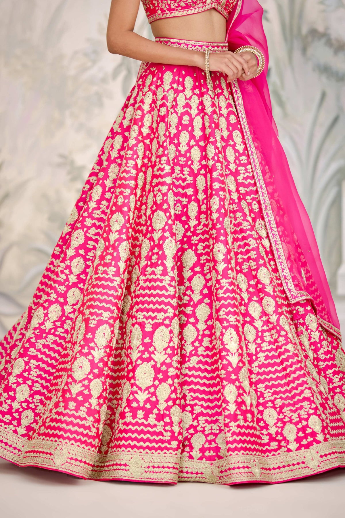 Fuchsia Pink Lehenga Set