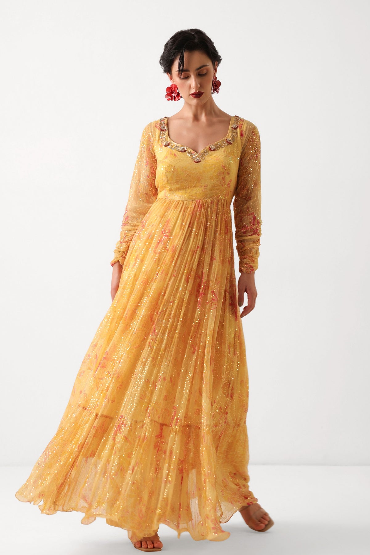 Kasundi Anarkali Set