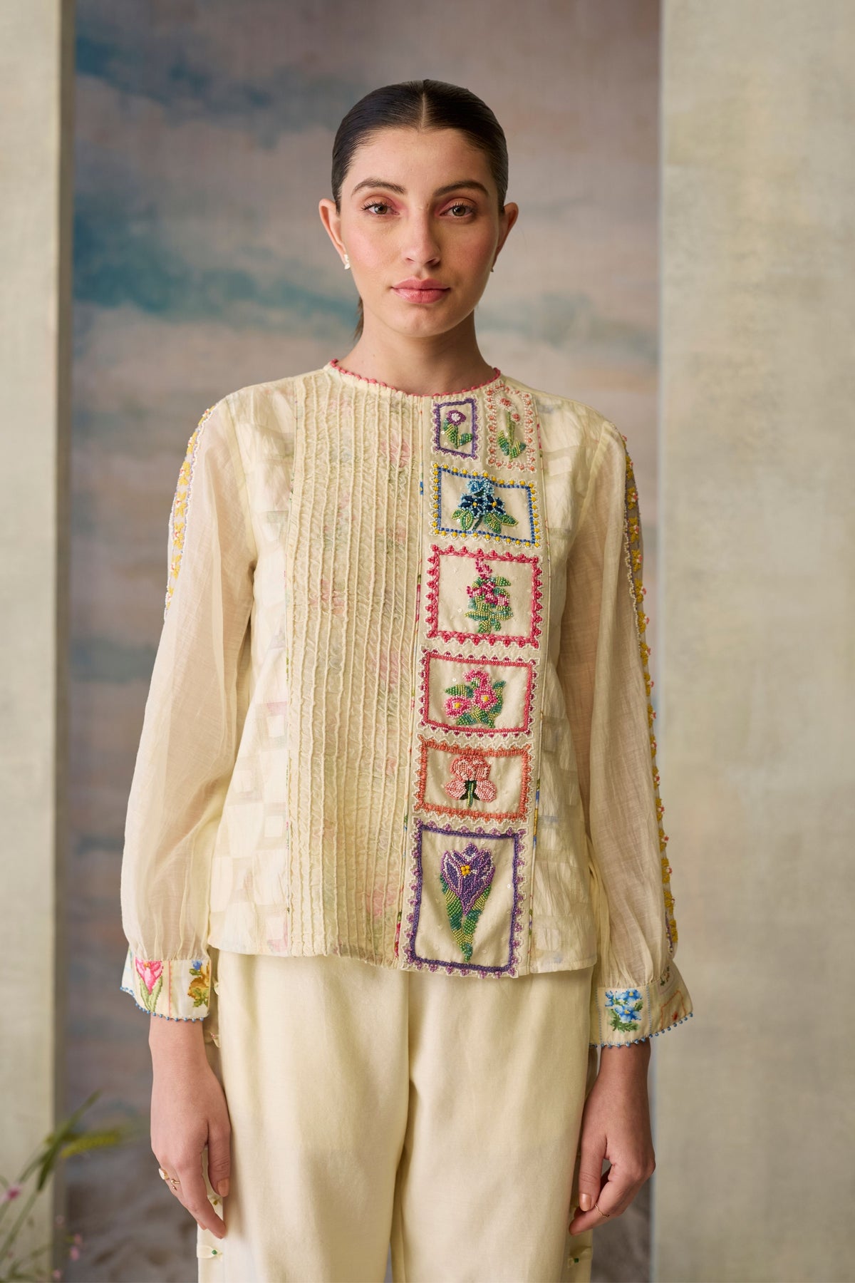 Moonlight Pintuck Top