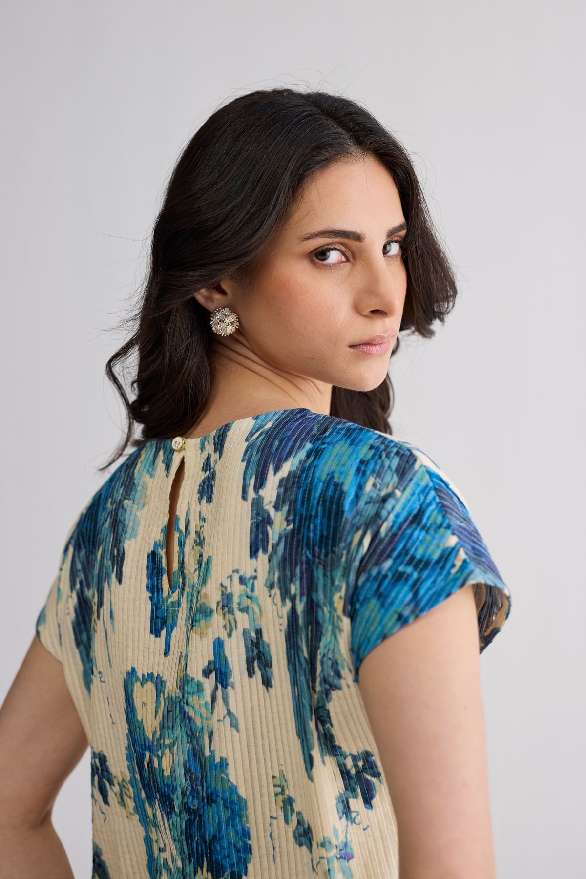 Royal Paradise Pintucks Dress