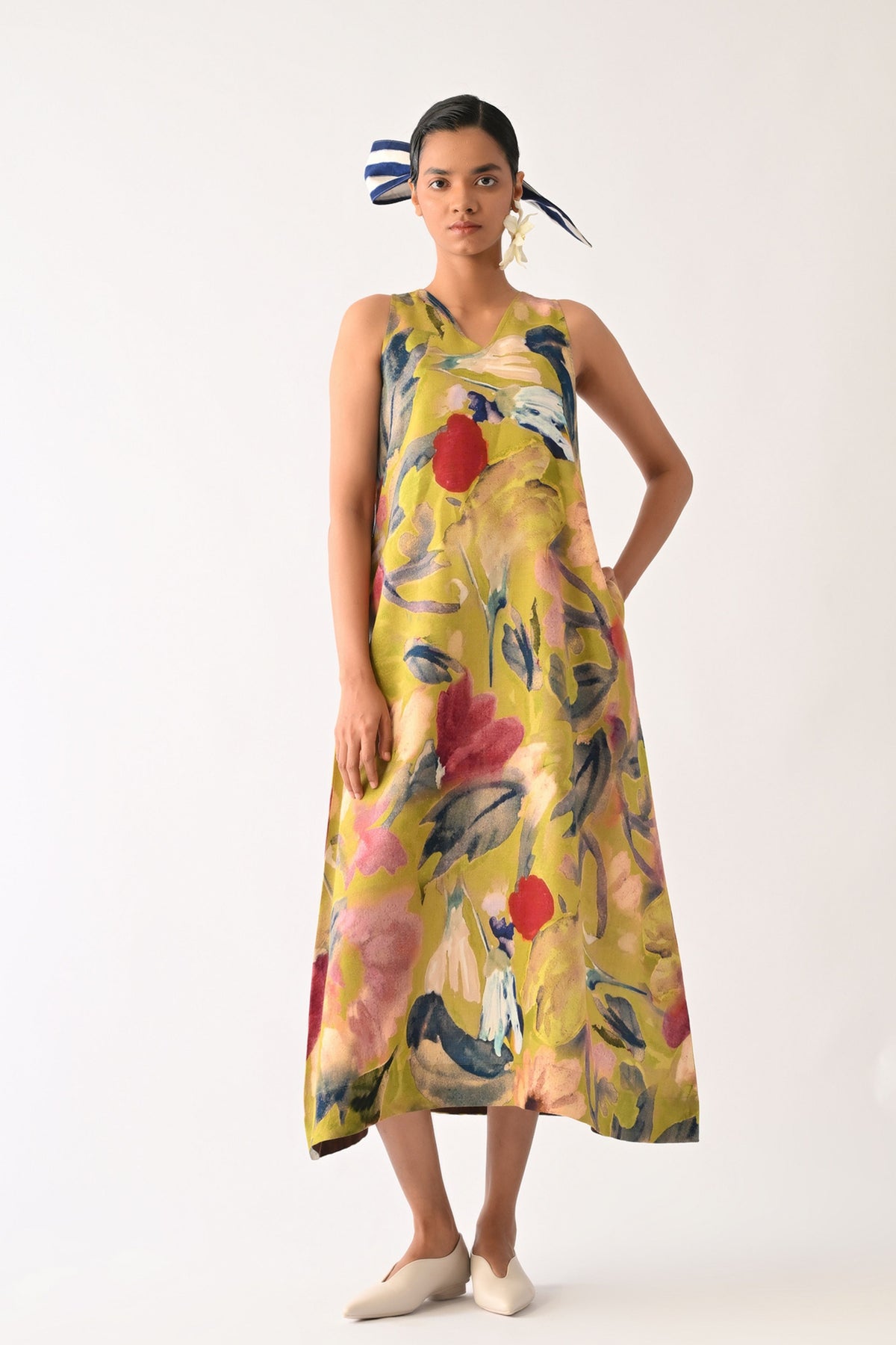Liberty Olive Aline Dress