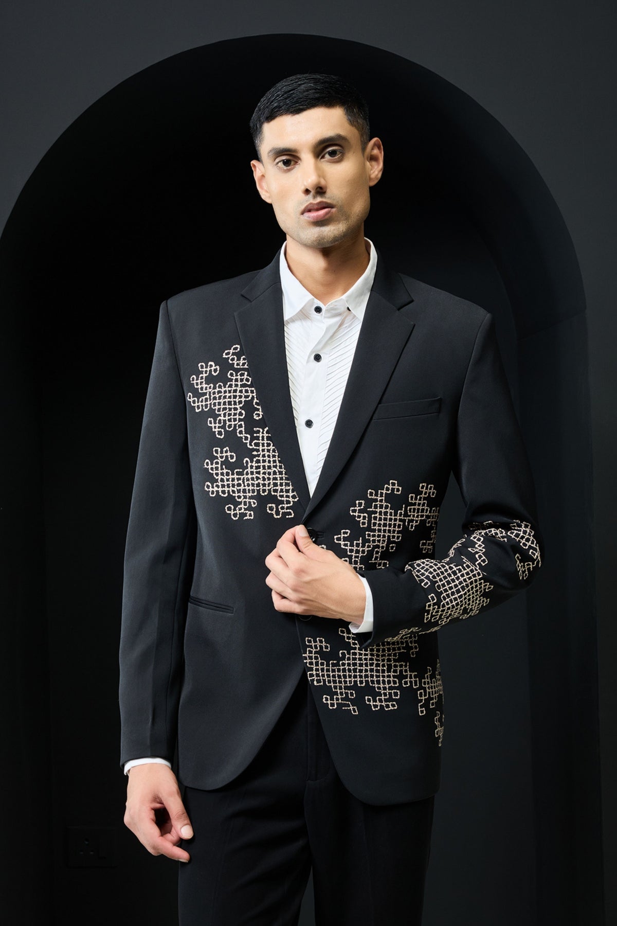 Threadwork Black Blazer Set