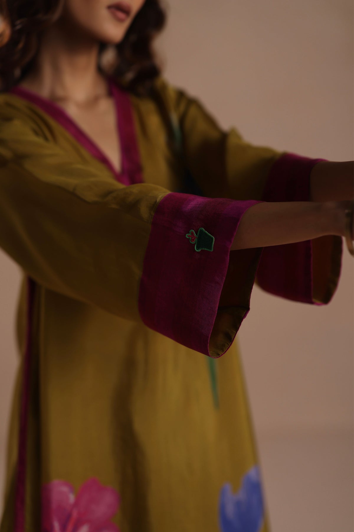 Hibiscus Mustard Kurta Set