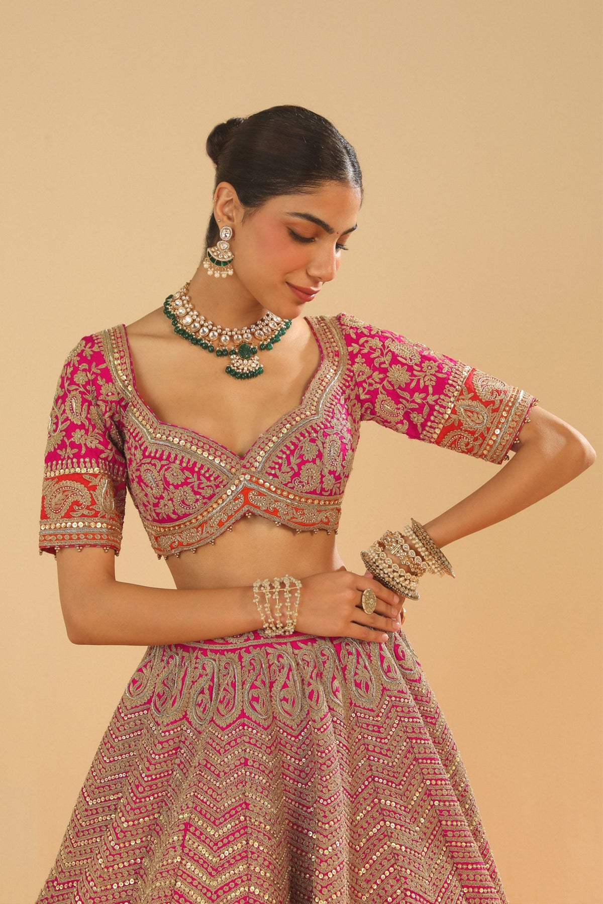 Hot Pink Lehenga Set