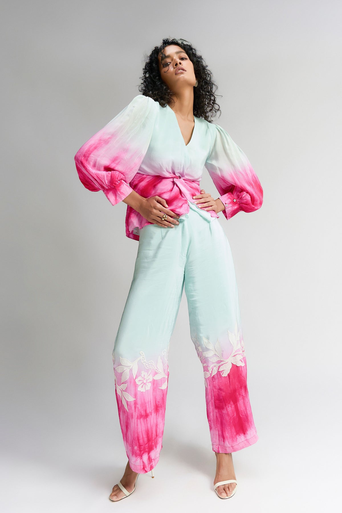 Ombre Embroidered Co-ord Set