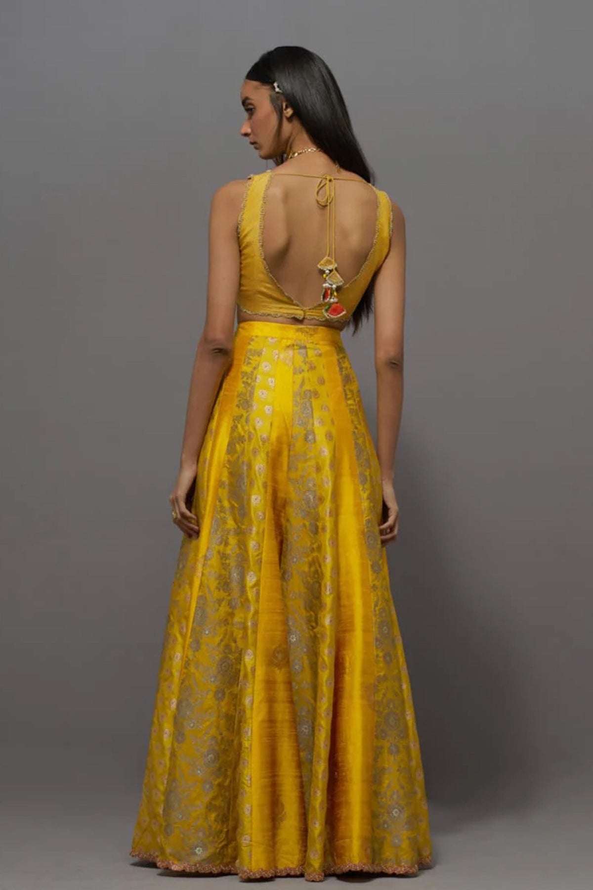 Yellow Embellished Sharara Set