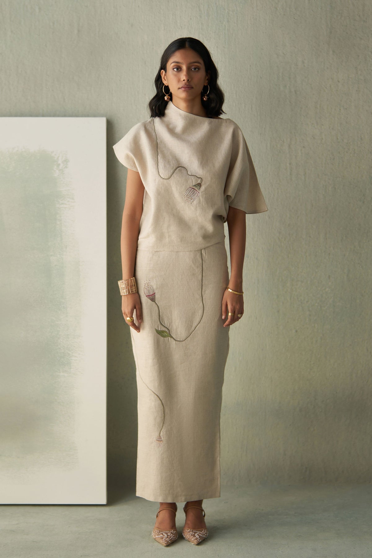 Desert Bloom Linen Top