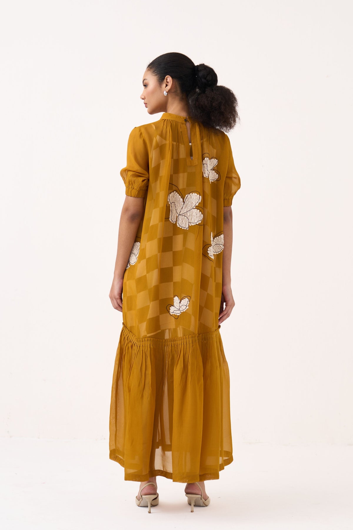 Floral Reversable Applique Dress