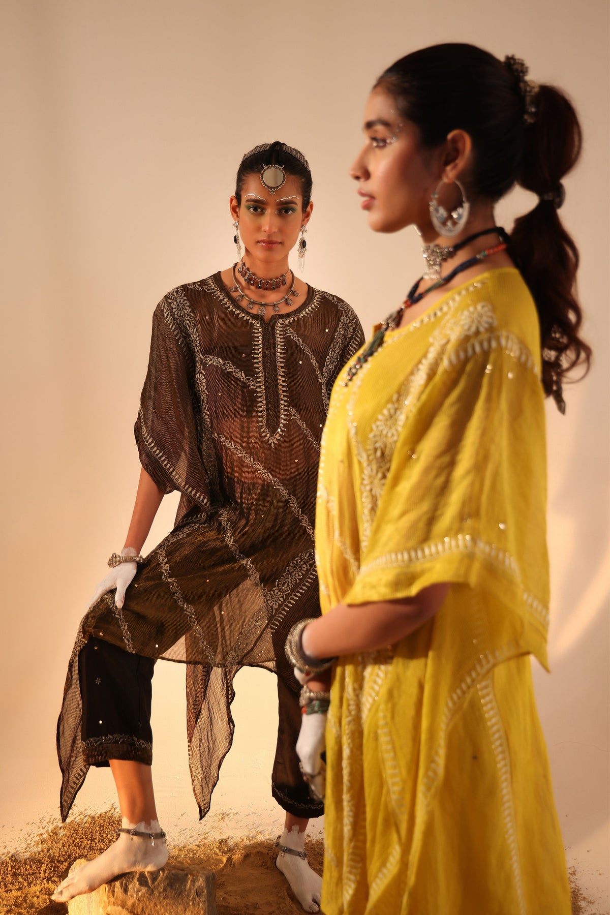Brown Kaftan Set