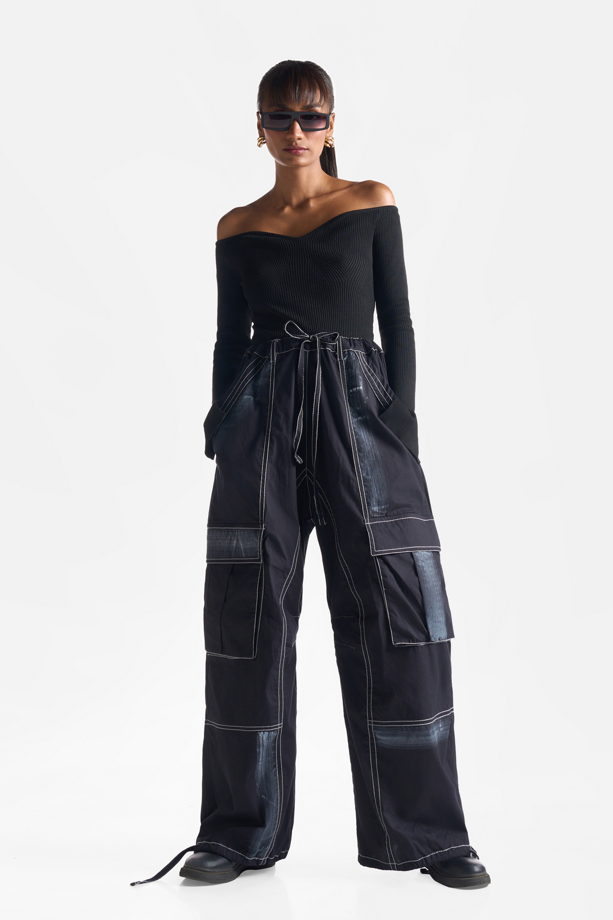 Coal Dry Brush Cargo Pants
