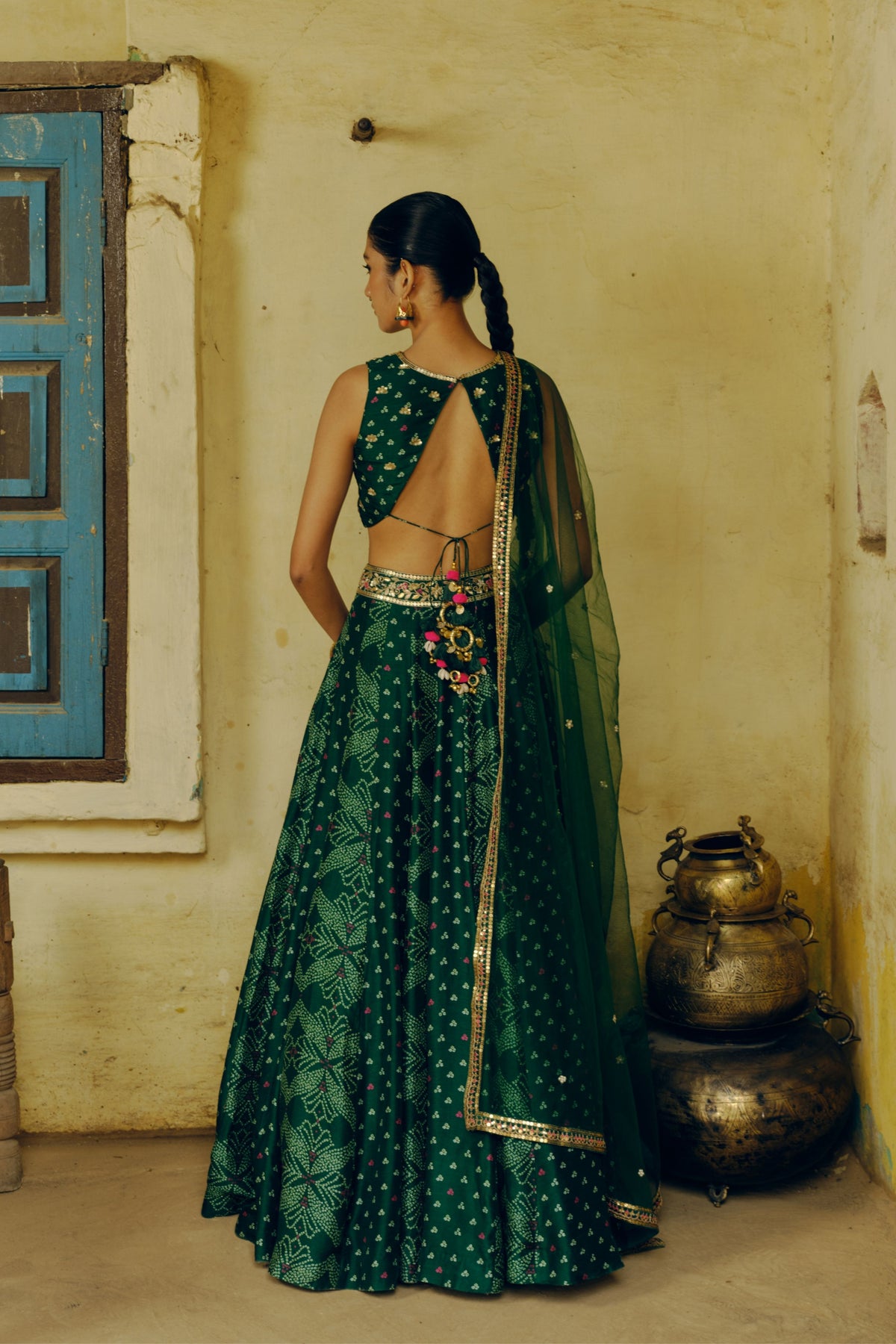 Emerald Green Lehenga Set