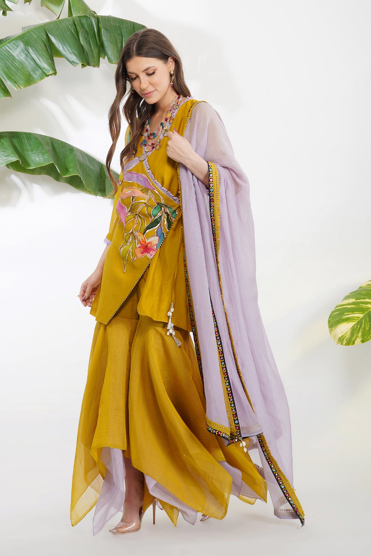 Tropical Flower Applique Garara Set