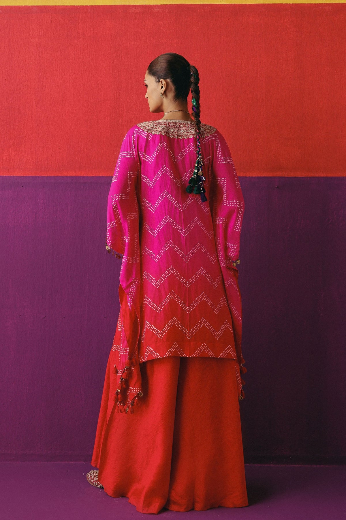 Zigzag Kaftan Sharara Set
