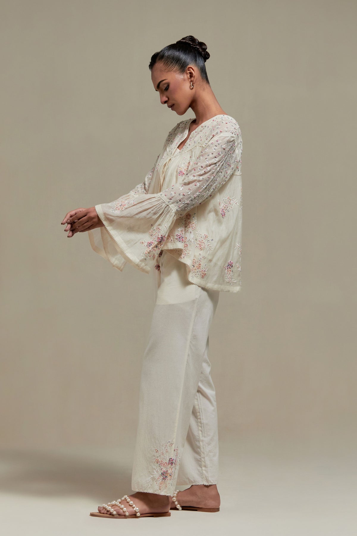 Pink Chanderi Co-ord Set