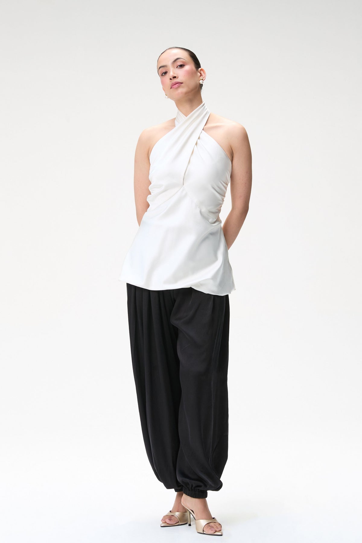 Ivory Halter Bubble Top