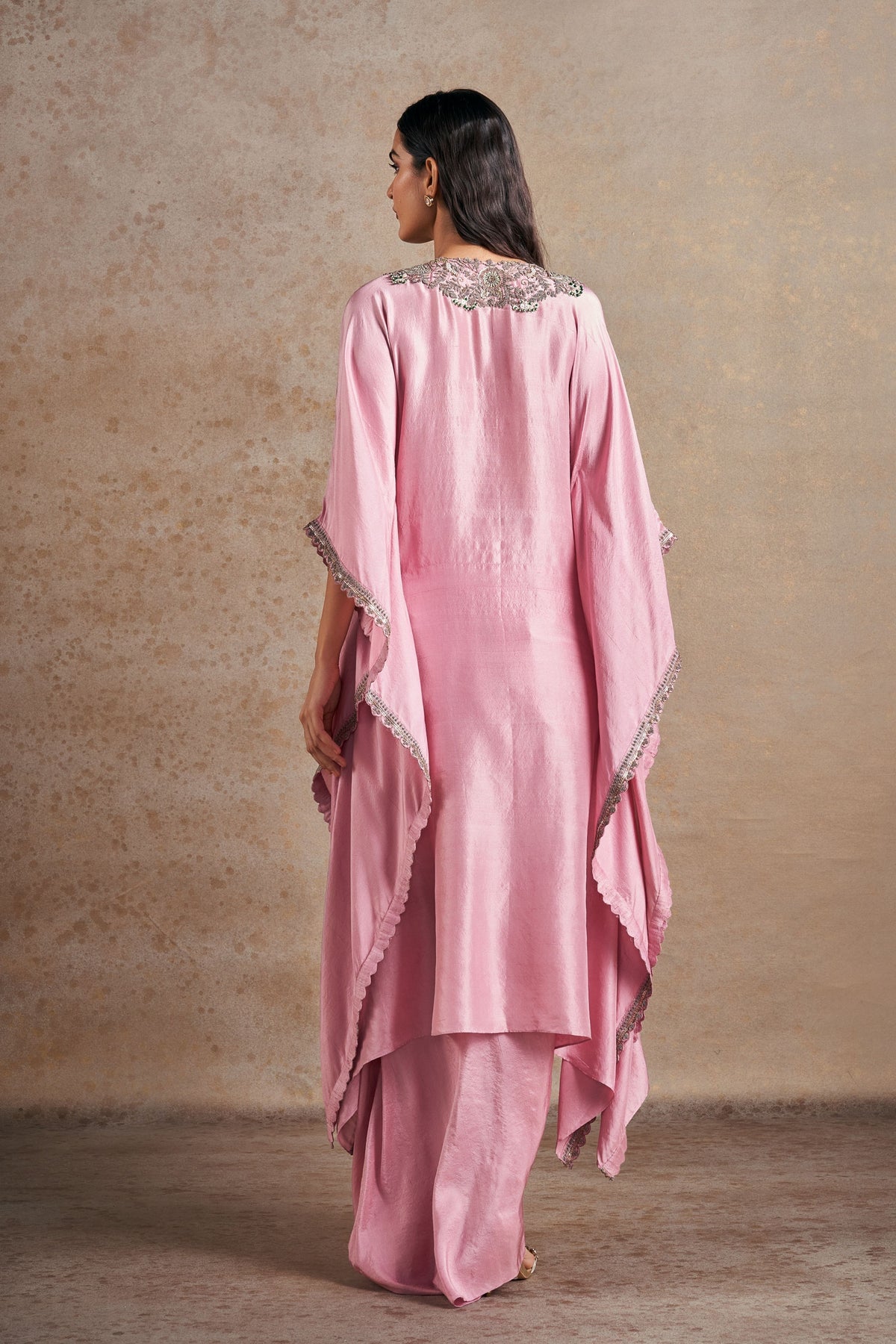 Lilac Kaftan With Drape Skirt