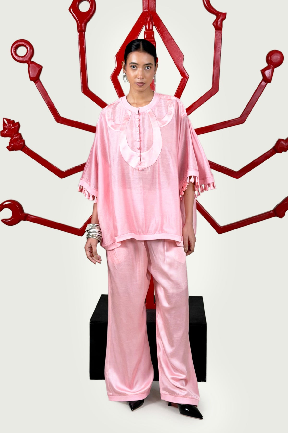 Flared Pink Co-Ord Set