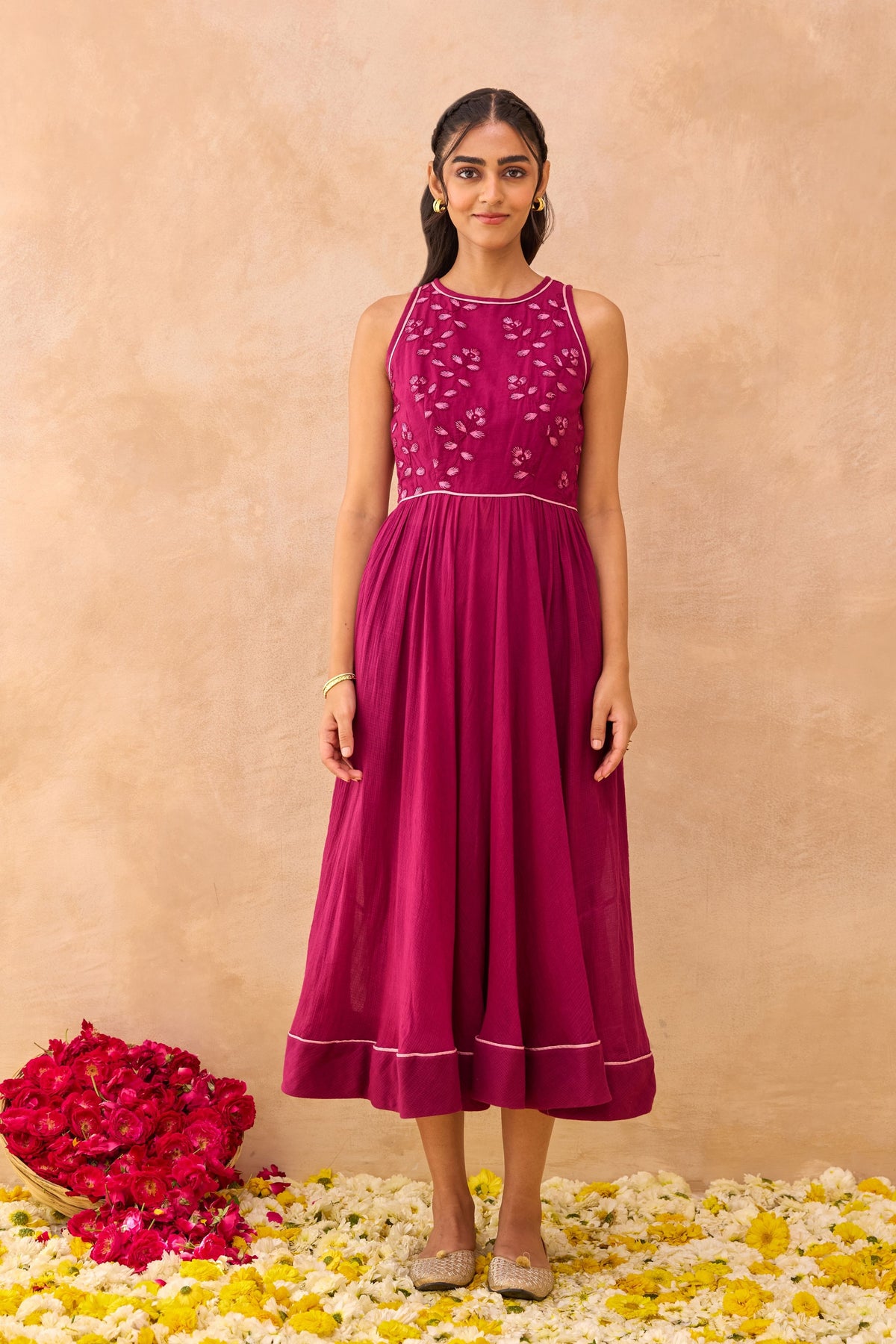 Magenta Meadow Dress
