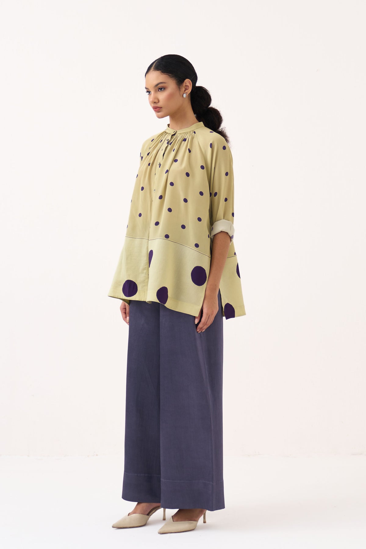 Polka Peasant Top