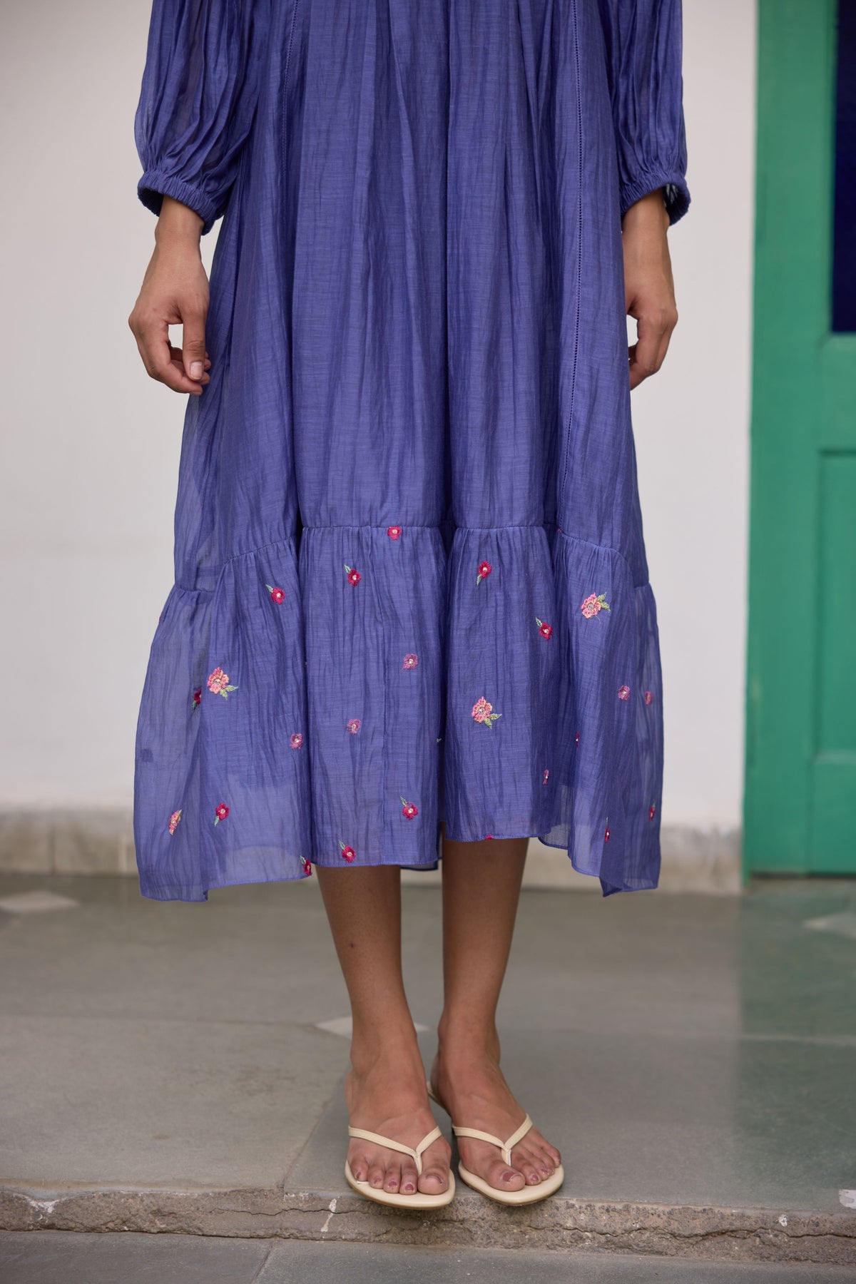 Blue Rosette Dress