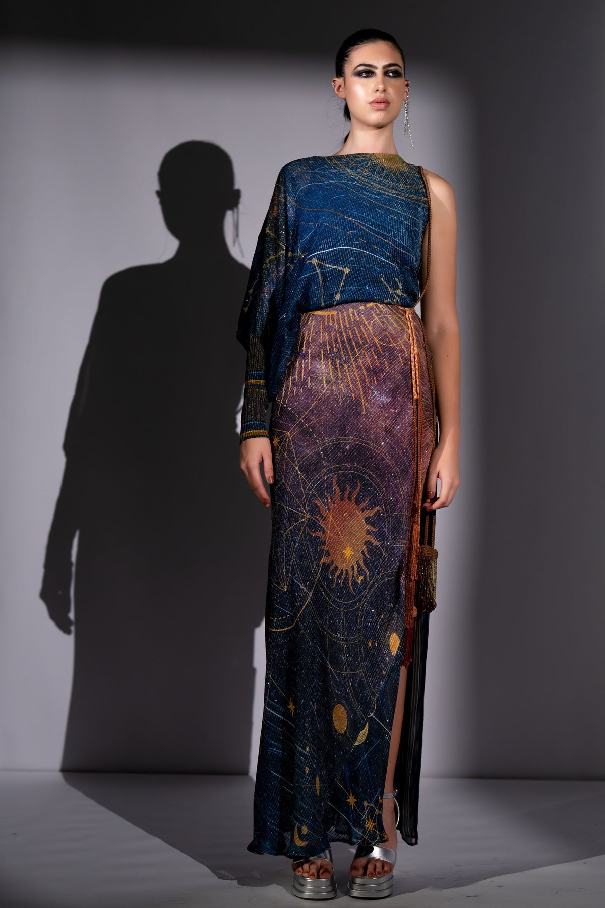 Blue One Shoulder Dress