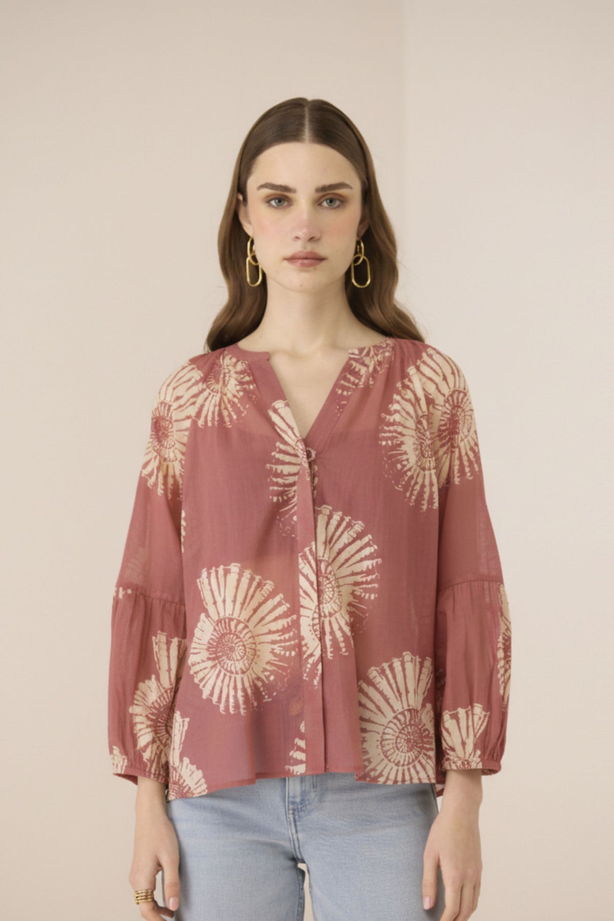 Chelsea Nautilus Rose Top