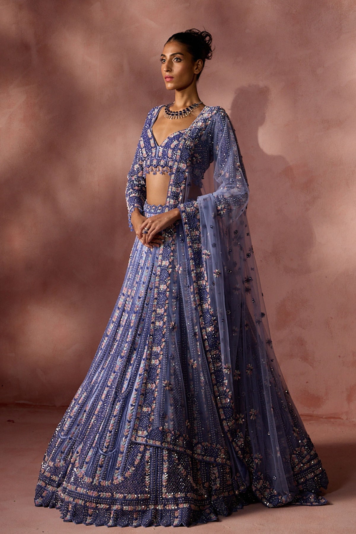 Ink Blue Lehenga Set