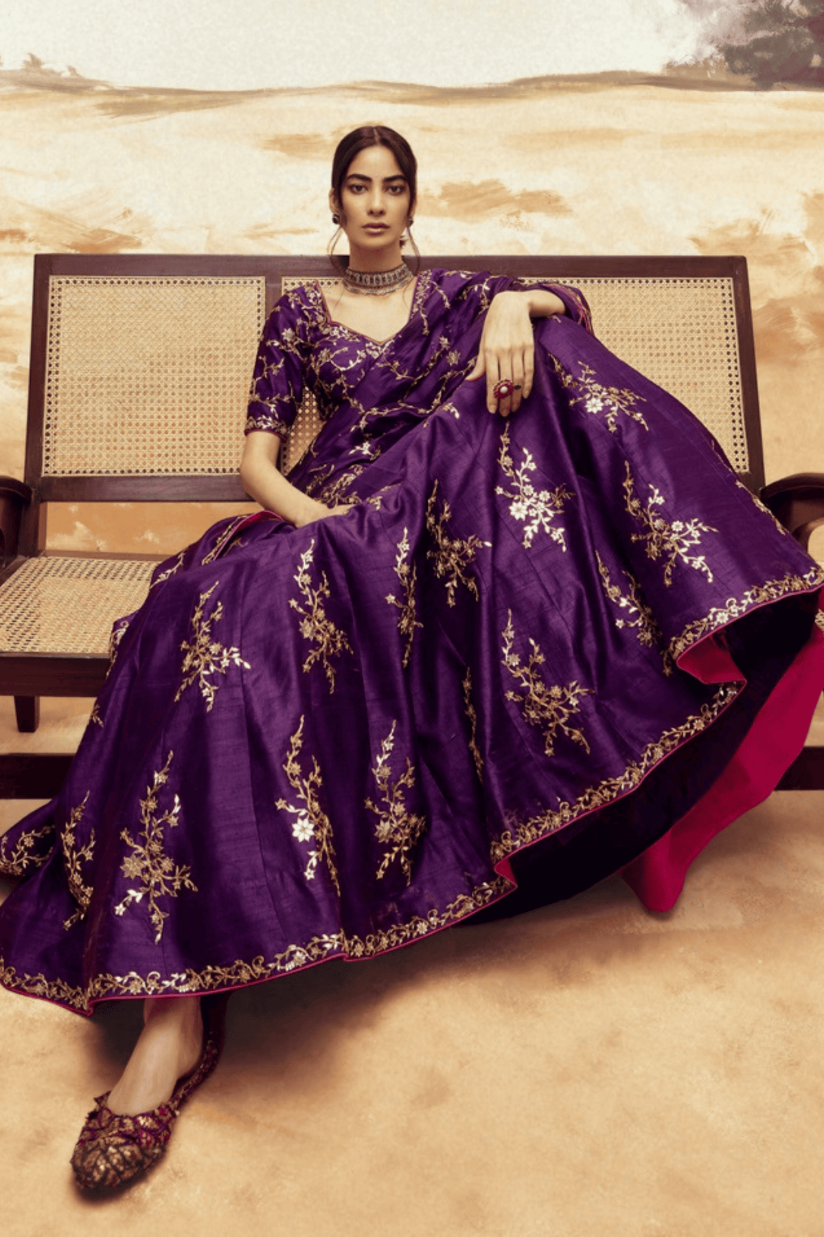 Ranisa Baingani Lehenga Set