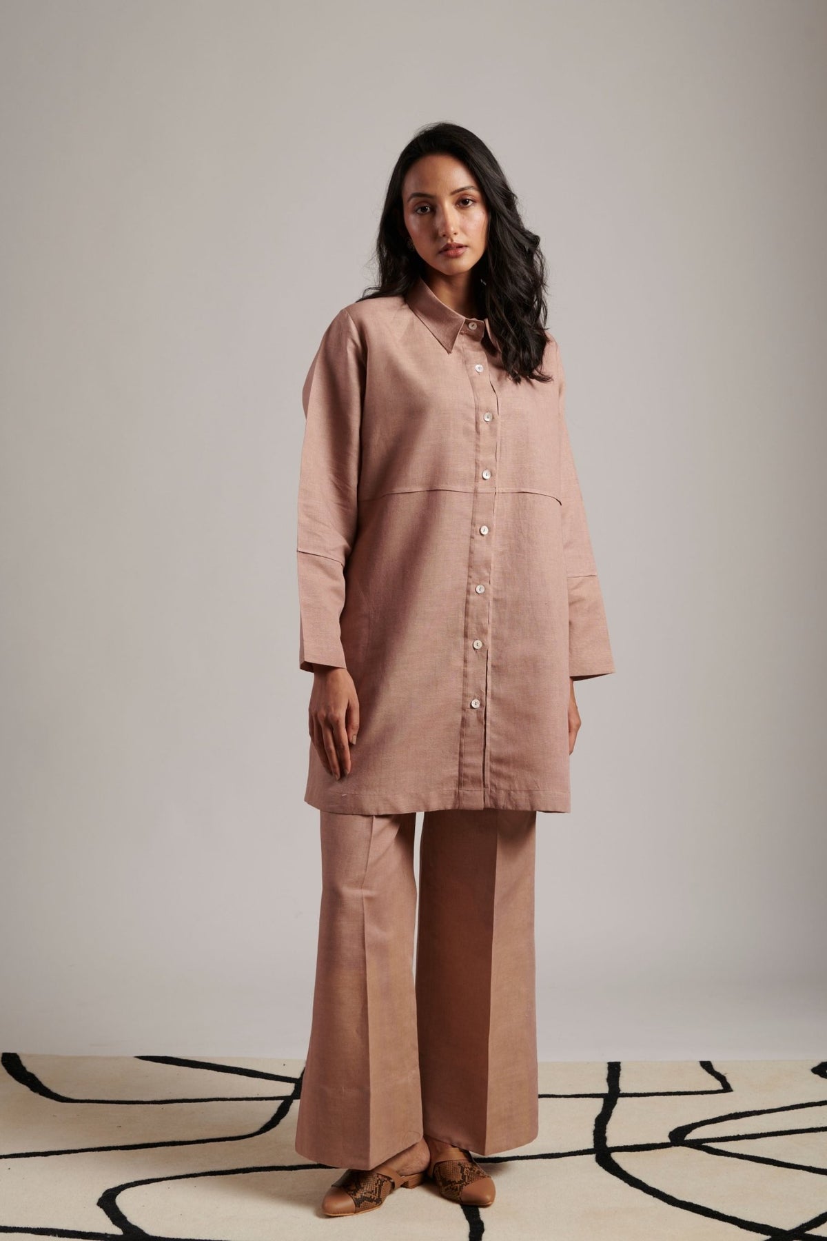 Vintage Rose Desire Tunic Set - Moh India - Elahe