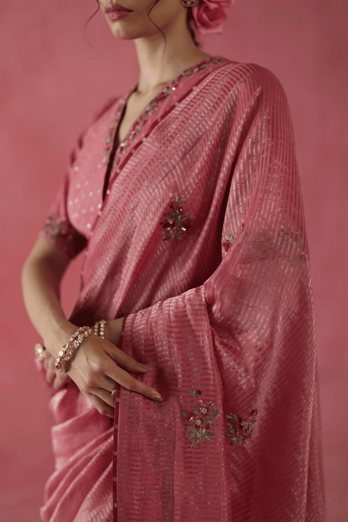 Peach Anjeer Saree