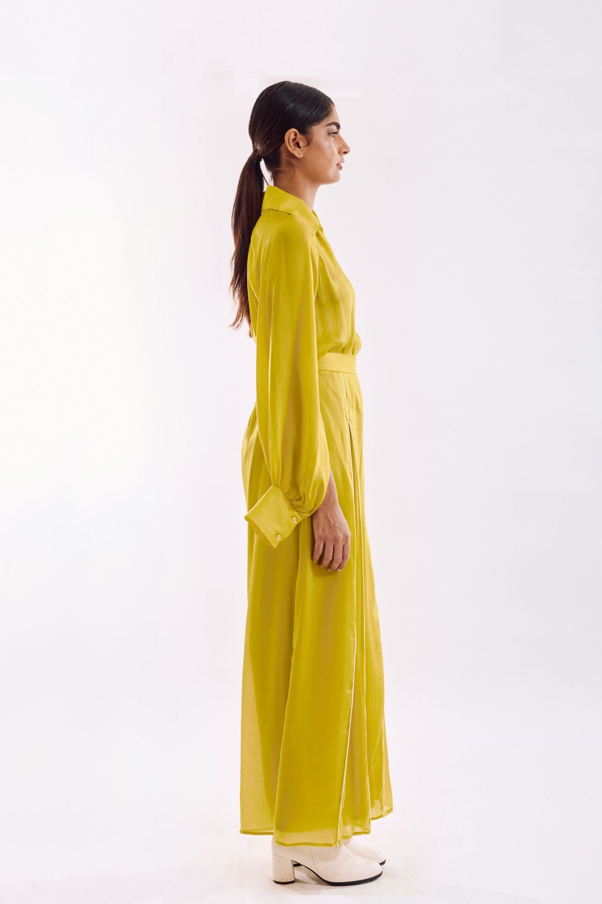 Lime Panneled Co-ord Set