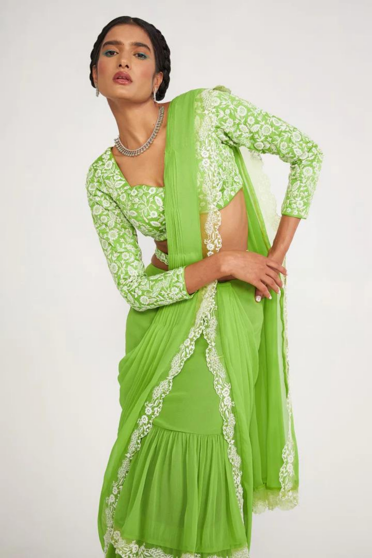 Flora Tiered Saree