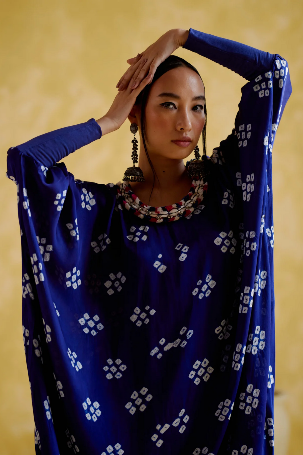 Annapoorna Blue Bandhini Kaftan