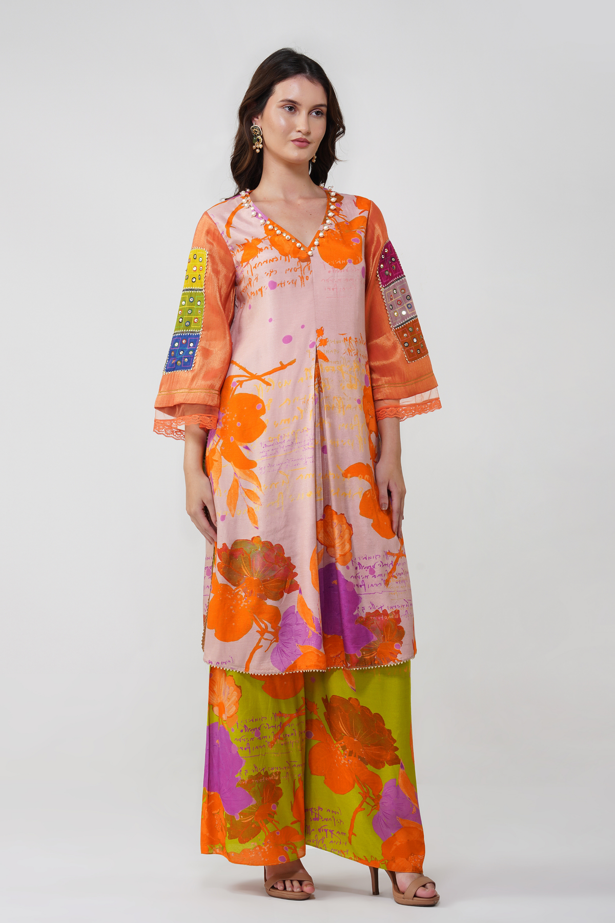 Banjara Bloom Box-pleated Kurta Set